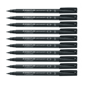 Fisherbrand Class 10 Felt Tip Marking Pens Black Ink:Education Supplies