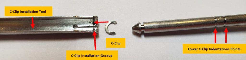 C-clip tool and ejector rod